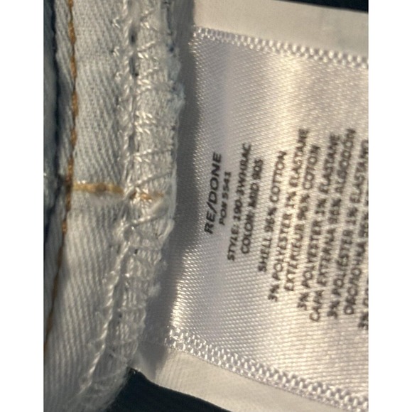 RE/DONE 90's High Rise Ankle Crop Straight Leg Jeans Size 26 - Mid 90's‎ - Picture 5 of 6